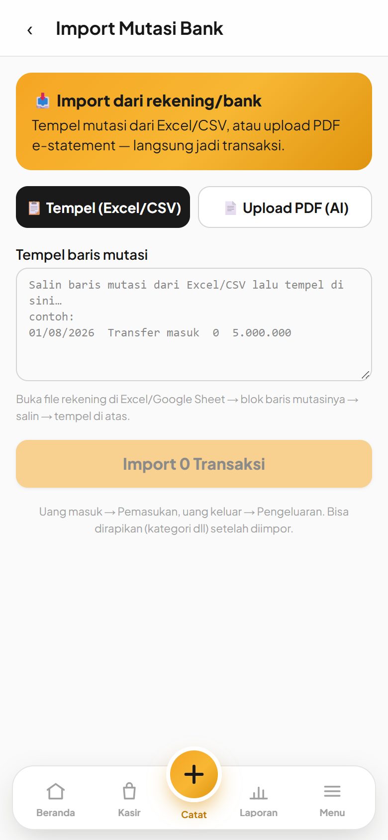 Impor mutasi bank