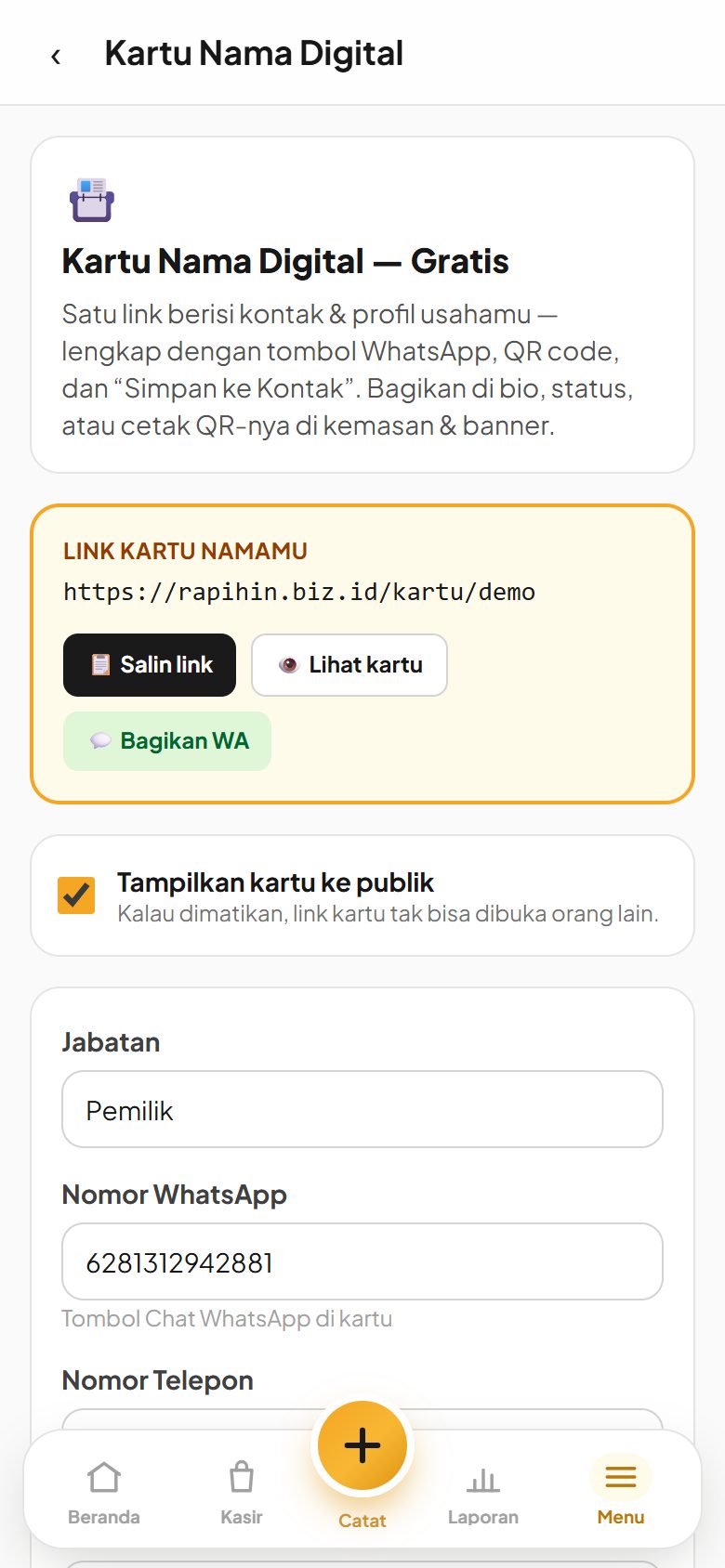 Kartu nama digital